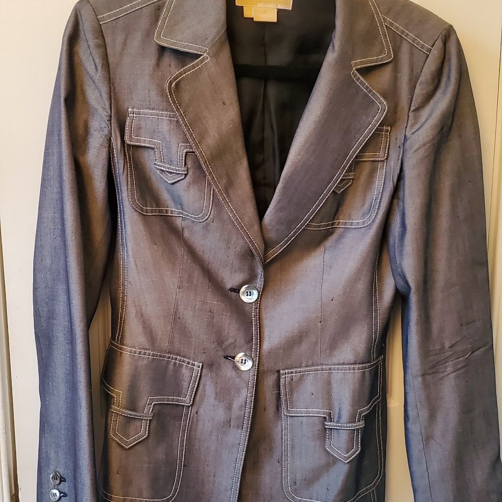 Michael Kors Silk Blazer with tab pockets